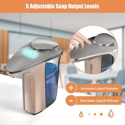 Automatic Soap Dispenser, 17oz Touchless Liquid Dish Soap Dispenser Kitchen - color: Rose Gold