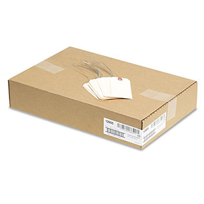 Avery 12605 Shipping Tags W/Wire, No 5, 4-3/4-Inch x2-3/8-Inch, 1000/BX, Manila