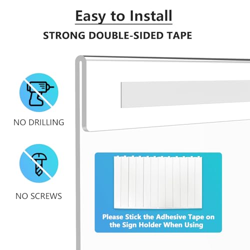 MaxGear Acrylic Sign Holder 8.5 x 11 Wall Mount with Tape, 4 Pack, Vertical - size: 8.5"x11"-2Pack (Pack of 2)