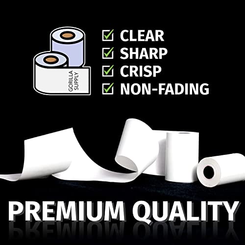 (50) Gorilla Supply 2 1/4 x 85 Thermal Paper Receipt Rolls Clover Mini Verifone VX510 VX570 FD50 T4220, 2.25 x 85 ft, POS/Cash Register Paper, BPA Free, 50 Rolls (Pack of 4) - size: 2 1/4" X 85' (Pack of 4)