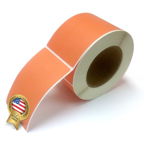 NextDayLabels 500 Rectangle Stickers, Color Coding Labels Roll, (3" x 5") - color: Salmon