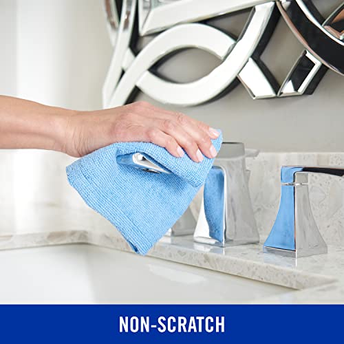 Quickie Microfiber Cleaning Cloth 14 x 14 Inches Blue Pack of 288 Washable and Reusable Ideal for Multi-Surface Indoor/Outdoor Dusting and Polishing - size: 14 inch x 14 inch (Pack of 12), style: 24 Pack