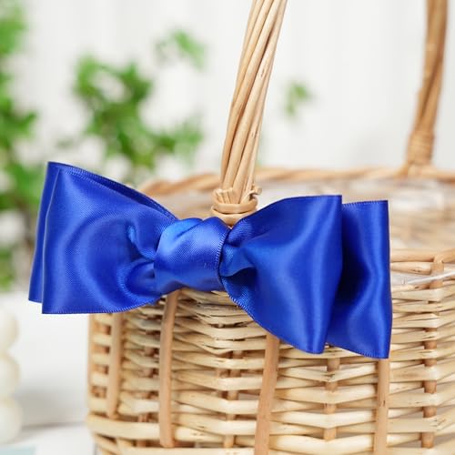 Royal Blue Satin Ribbon 2 Inch x 25 Yards, Double Faced - color: Cobalt Blue