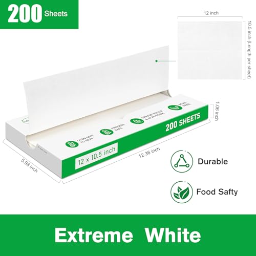 EcoDispose Precut POP UP Deli Paper Sheet, 200 Pack, 12" x 10.5", White - color: White, size: 12“x10.5”
