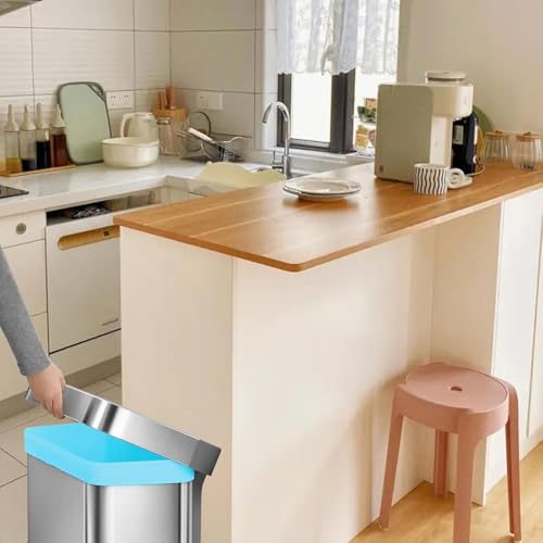 200 Count for Code G Blue & White Compatible with simpIehuman Code G 8-9 Gallon 1.2 Mil THICK Heavy Duty with Reinforced Drawstring Tear Resistant White 100 & Blue 100 Total 200 Count GRAND SAVE! - color: for Code G 200 Blue & White