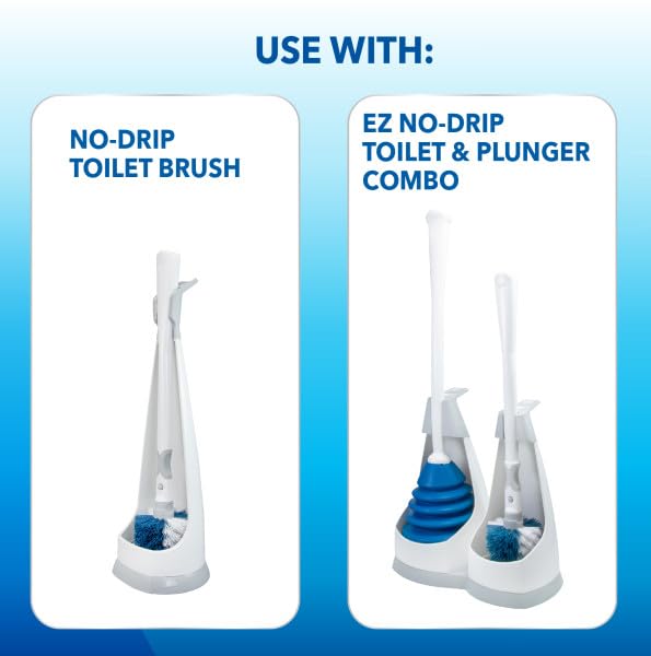 Unger Toilet Brush Replacement Heads, 2 Pack, Bathroom Cleaning Supplies, Hygienic and Durable Scrubber with Non-Scratch Bristles, Scrub Hard-to-Reach Areas - style: Toilet Brush Replacement Heads, 2-pack