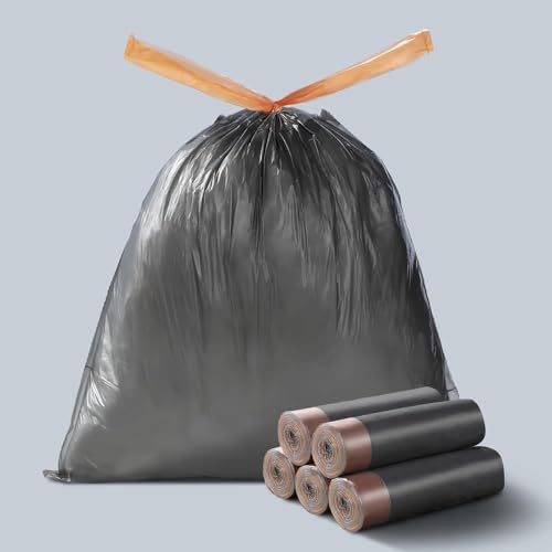 MOPALL Small Trash Bags with Drawstring, 2.6-4 Gallon, Black - size: 2.6-4 Gallon Trash Bags