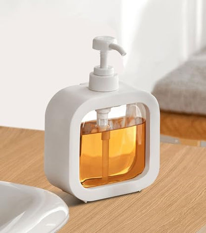 Soap Dispenser, Refillable Hand Soap Dispenser for Bathroom and Dish Soap Dispenser for Kitchen Sink, Liquid Soap Dispenser with Waterproof Label, Bathroom Dispenser 17 Oz - color: White, 17oz