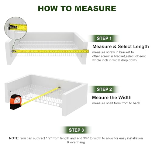 Wire Shelf Cover, PVC Wire Rack Covers for Pantry 28" W X 16" D - color: White, size: 28" W X 16" D