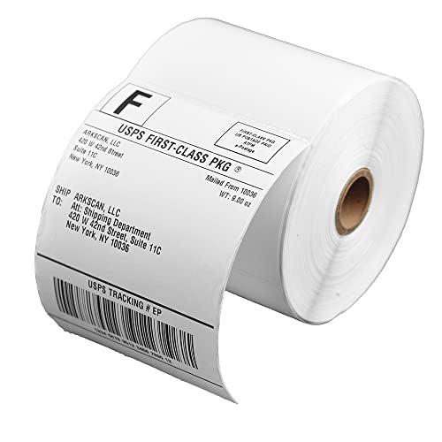 Arkscan SL450 4x6 Shipping Label in 1 Roll (450 Labels/Pages per Roll) - Direct Thermal Labels for Zebra, Rollo & Arkscan Label Printers - size: 4 x 6", 1 Roll