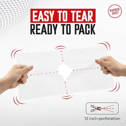Tapsi Bubble Cushioning Wrap, 12 Inch x 72 Feet, 2 Rolls, Perforated Every 12”, Premium Quality Moving and Shipping Supplies, Made in USA