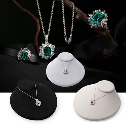 Oirlv Necklace Holder Bust Velvet Jewelry Display Necklace Display for Vendors Display Pendant Display Stand Black - color: Black