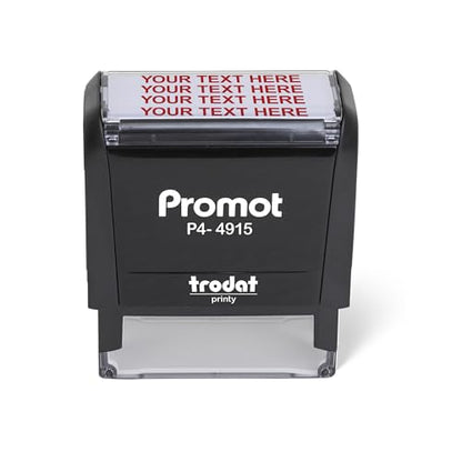 Promot 4-Line Custom Stamp- Personalized Name & Address Stamp (Extra Large) - size: Extra Large