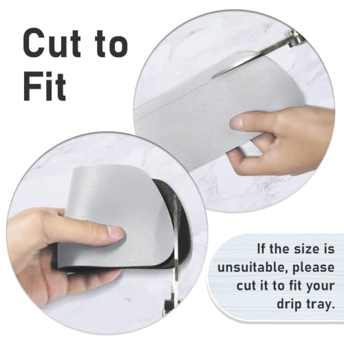 LOPNUR 2 Pack Refrigerator Drip Tray Catcher, 9"x3.1" Trapezoid, Light Grey - color: Light Grey, size: Trapezoid - 9"x3.1"