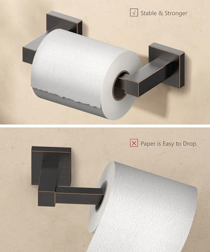 FORIOUS Commercial Toilet Paper Holder Wall Mount Bathroom Tissue Holder - color: Oil Rubbed Bronze