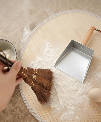 Mini Metal Dustpan and Brush Set for Fireplace Ash Cleanning - style: Mini Dustpan