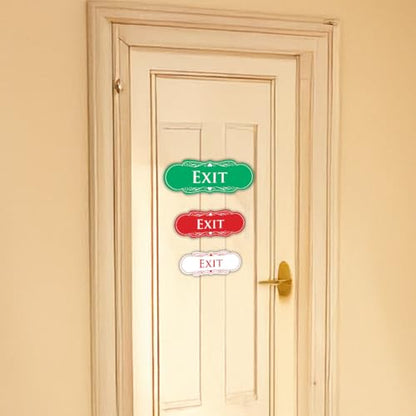 Designer EXIT Sign - Black/Gold - X-Large (1 Pack) - color: Black Gold, size: 4.25" x 11" - X-Large (1 Pack)
