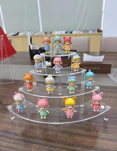 Gonice Small Acrylic Display Riser, 4 Tier Desktop Display Stand - size: 4tier