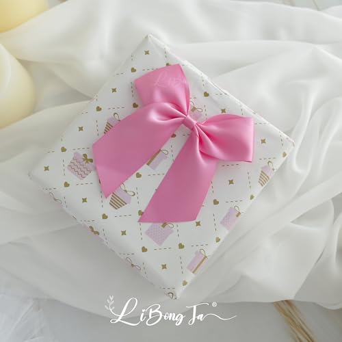 Pink 4.5 Inch Premade Twist Tie Small Gift Wrap Bows 24 Counts - color: Hot Pink