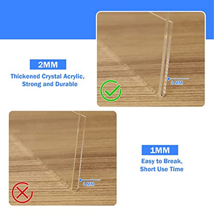 Acrylic Sign Holder 8.5 x 11 Horizontal 6 Pack Slant Back Acrylic Stands for Display Plexiglass Clear Acrylic Display Stands for Ad Frame, Picture Photo Frames, Promotions, Restaurants, Office - size: Horizontal 6 pack 8.5 x 11 inches