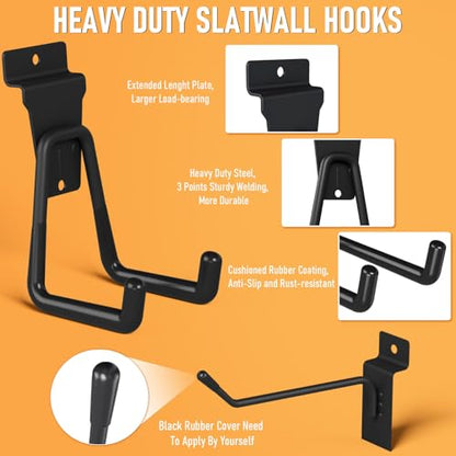 INCLY 30PCS Slatwall Accessories Set with Hooks, Baskets, Bins & Cups