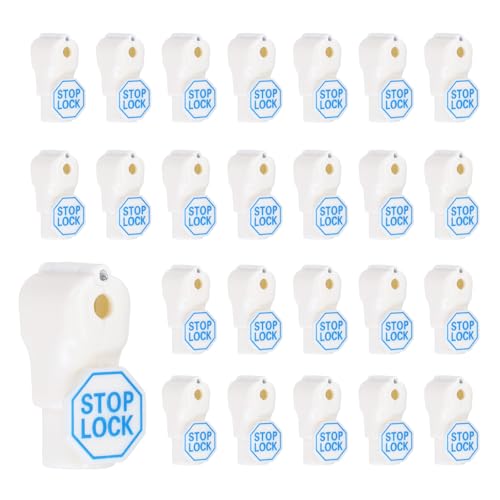 50Pcs Peg Hook Locks (4.5mm) PC Magnet Anti-Theft Pegboard Display Hook Locks Security Red Stop Tools, Fits Retail Shop/Shopping Center/Garage Tools, White - color: White, size: 4.5mm