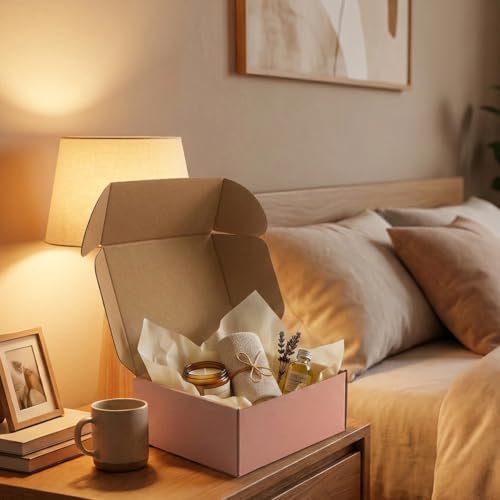 Pink Shipping Boxes 24 Pack 7x6x3 inches, Corrugated Cardboard Mailer Boxes - size: 7x6x3 Inch-24 Pack