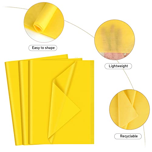 NEBURORA 120 Sheets Yellow Tissue Paper Sunflower Gift Wrap Paper - color: Yellow