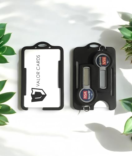FicaraCo - RSA and ID Badge Holder *Nearly Indestructible* (Double RSA ID Badge Holder - Midnight Black) - style: Double RSA ID Badge Holder - Midnight Black