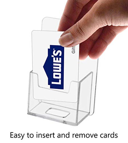 Marketing Holders 2 Pack Business Card Holder Wall Mount for 2" x 3.5" Vertical Contact Cards Hanging Hardware Included Use for Building Lobby Trade Show Real Estate Agents Professional Clear - size: Vertical Wall Single
