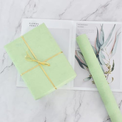 BEISHIDA Sage Green Gift Wrapping Paper Roll, 15in X 32ft Kraft Bulletin Board Paper Gift Wrap for Christmas Mother's Day Valentine's Day Graduation, Flower Wrap - color: sagegreen