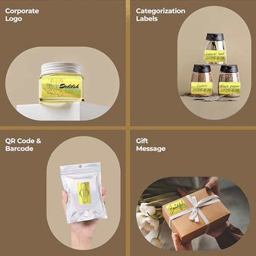 MFLABEL 2.25" x 1.25" Holographic Gold Thermal Labels, 500pcs Waterproof Self-Adhesive Printable Stickers for Thermal Printers, Small Business Logo, Barcode, Packaging - color: 2.25 X 1.25 Gold, size: 1 Rolls