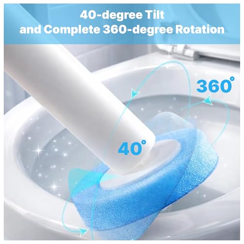 CiLoN Disposable Toilet Brush, Toilet Wand Cleaning System, Bowl Scrubber
