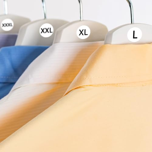 3500 PCS 7/8" Round Clothing Size Labels for Retail, 7 Sizes - color: Black on White