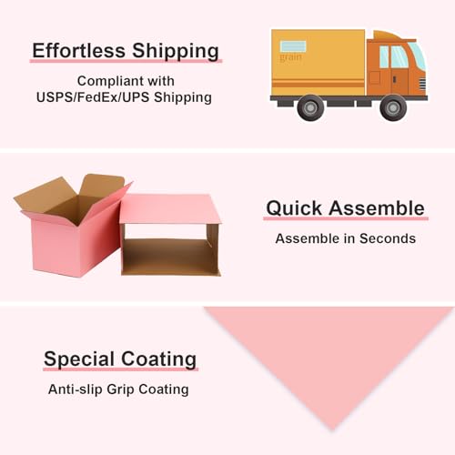8x8x4 Medium Shipping Boxes, 30 Pack Pink Cardboard Mailer Box, Gift Boxes for Packaging Small Business - color: Pink, size: 8x8x4 in