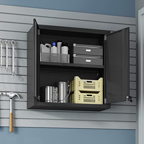 Manhattan Comfort Fortress Storage Units, Charcoal Gray - color: Charcoal Gray, style: Dual Floating