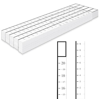 Attic Measuring Rulers (Case of 1000), 20 Inch, Card Stock, Attic Insulation R-Value Ruler for Insulators Ceiling Insulation