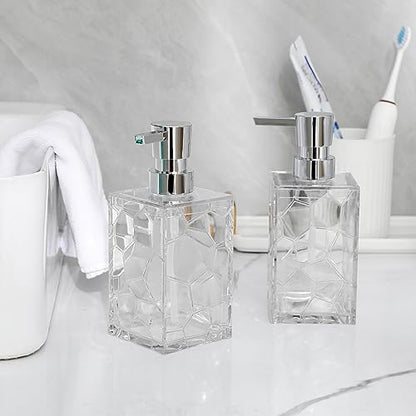 Clear Acrylic Pump Bottle Refillable Lotion Soap Dispenser 10oz - color: Clear, size: 1 Pack
