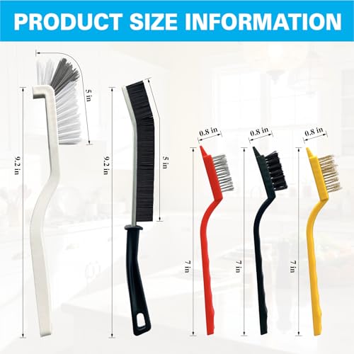 King Origin 8 PCS Crevice Cleaning Brush Set, Hard Bristle - color: 8-pack