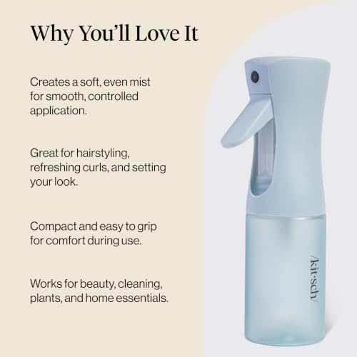 Kitsch Continuous Spray Bottle for Hair – Haze Blue, 150ml - color: Haze Blue