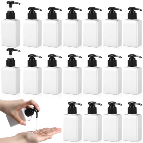 Domensi 24 Pcs 3.4 oz Pump Bottle Mini Travel Bottles, White - color: White