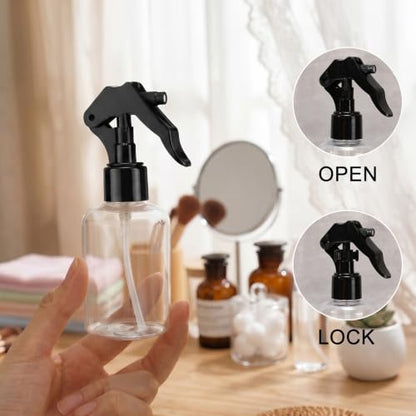 Domensi 60 Pcs 4 oz Empty Plastic Spray Bottle with Black Trigger Sprayers - color: Black, size: 4 oz