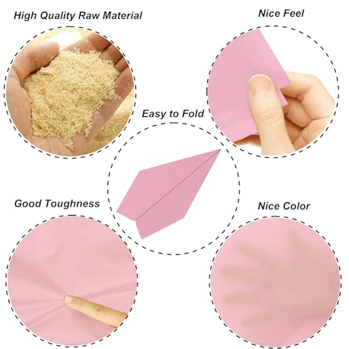 Jkopsnr 100 Sheets Pink Tissue Paper 20x14 Inches - color: Pink, size: 14x20