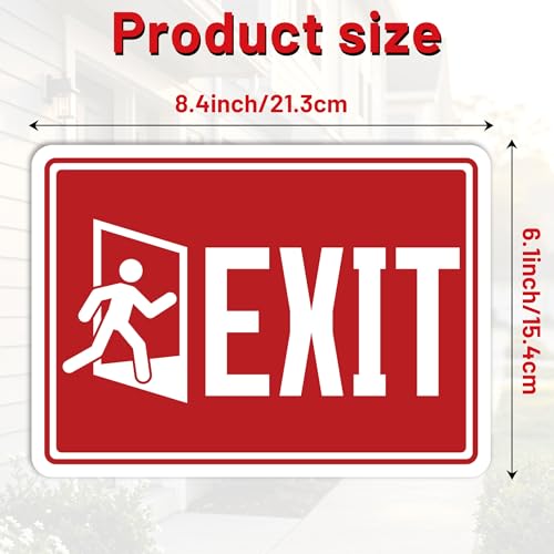 2PCS Emergency Exit Only Signs Sticker,Self Adhesive - color: Exit 463