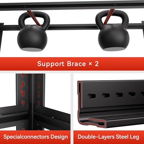 Garage Shelving , Heavy Duty Storage Shelves Metal Shelf Unit (84H*62W*24D) - size: 84"H x 62"W x 24"D