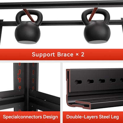 Garage Shelving , Heavy Duty Storage Shelves Metal Shelf Unit (84H*62W*24D) - size: 84"H x 62"W x 24"D