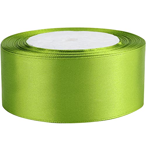Nsilu 25 Yards 1-1/2 inches Wide Satin Ribbon Suitable for Wedding, Party and Gift Box Packaging Ribbon (Army Green, 1-1/2") - color: Army Green