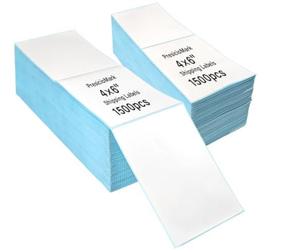 Fanfold 4 x 6 Direct Thermal Labels 2 Stack Total 3000 Labels - size: 2 Stacks | 3000 Labels, style: Fold