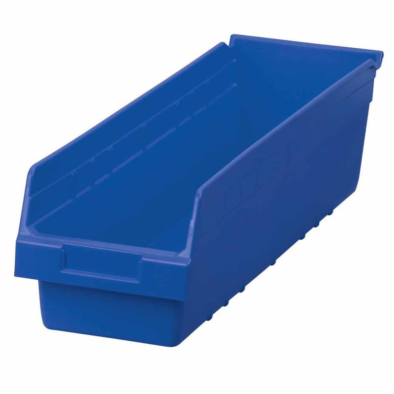 SI Shelving Inc. 24" d x 7" w x 6" h ShelfMax Akro Bins, Blue, 10 Count