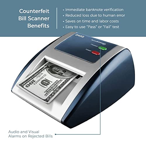 AccuBANKER D450 Counterfeit Bill Detector, 5 Point Detection - size: Compact